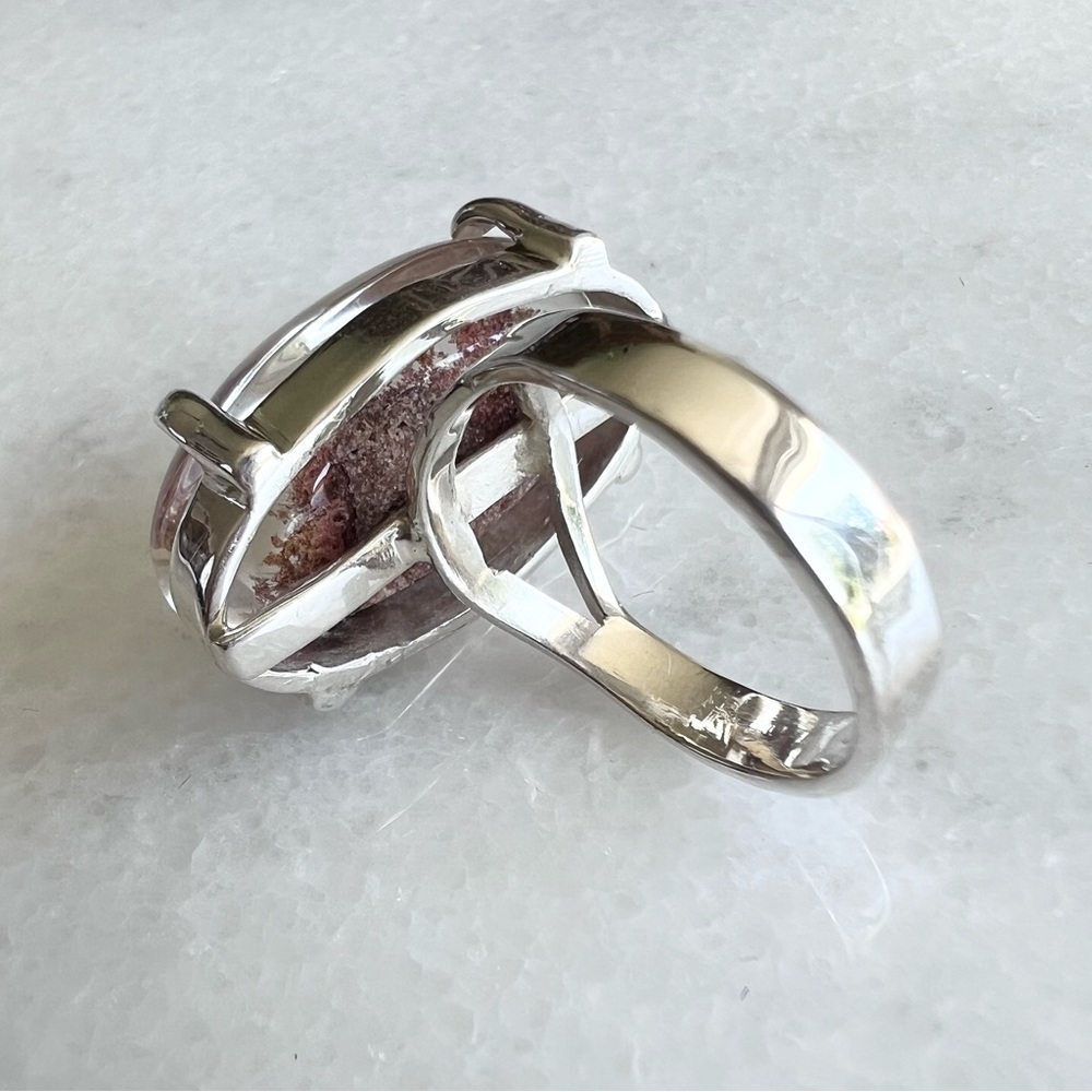 Phantom Quartz Garden Quartz Lodolite Sterling Silver Ring - Picture 13 of 14